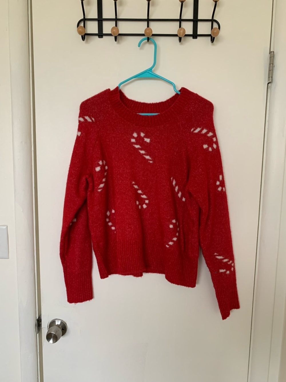 Red Candy Cane Crewneck Sweater - Women
